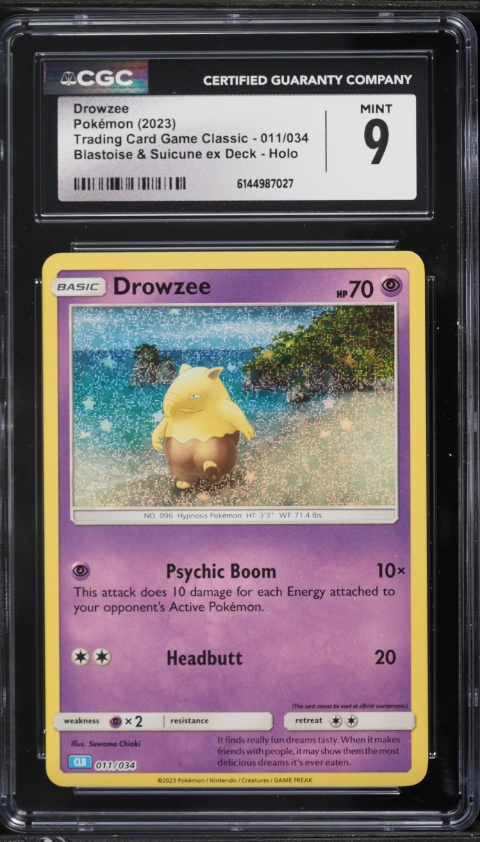 2023 Pokemon TCG Classic Collection Holo Drowzee #11 CGC 9 MINT
