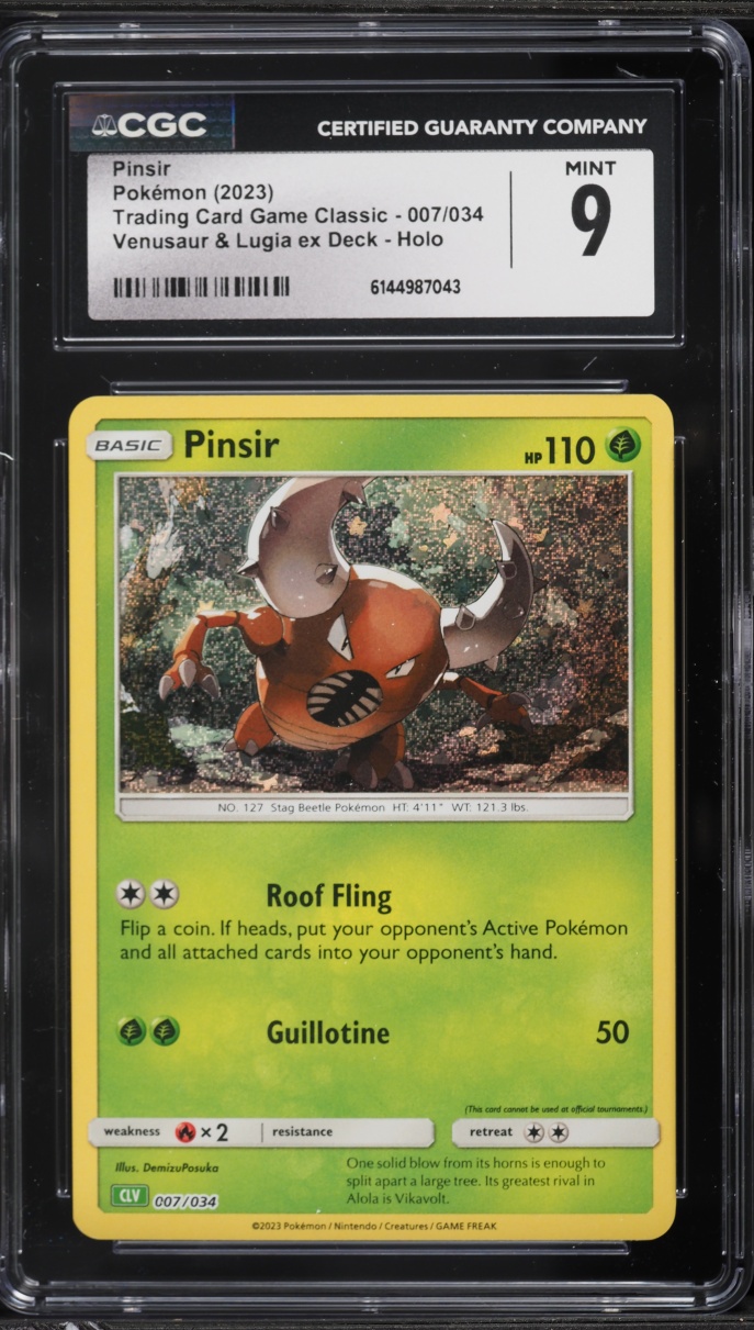 2023 Pokemon TCG Classic Collection Holo Pinsir #7 CGC 9 MINT
