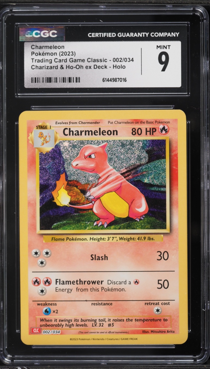 2023 Pokemon TCG Classic Collection Holo Charmeleon #2 CGC 9 MINT