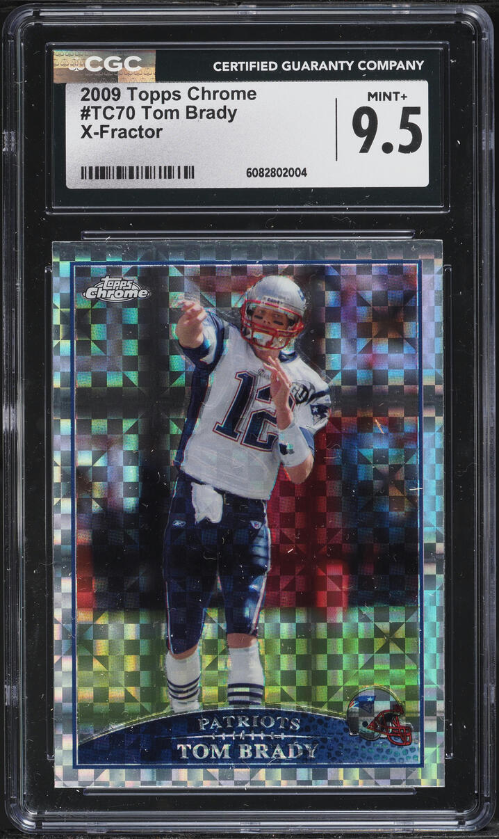 2009 Topps Chrome Xfractor Tom Brady #TC70 CGC 9.5 MINT+