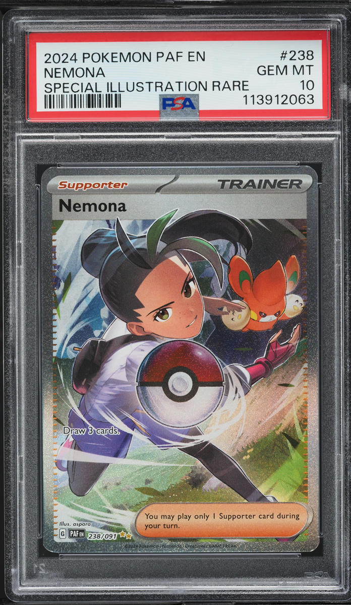 2024 Pokemon Scarlet & Violet Paldean Fates SIR Nemona #238 PSA 10 GEM MINT