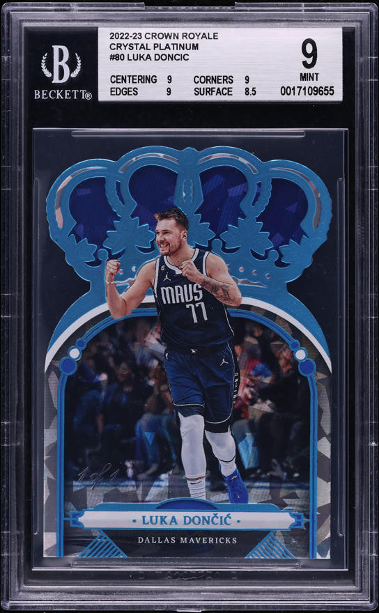 2022 Panini Prizm White Sparkle Luka Doncic #196 PSA 9 MINT on