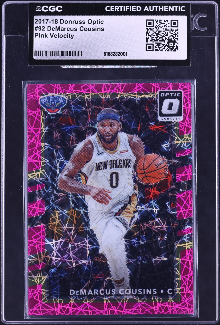 2017 Donruss Optic Pink Velocity DeMarcus Cousins /79 #92 CGC AUTH