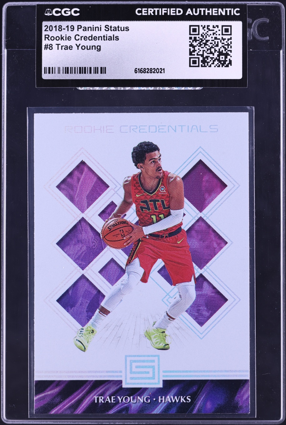 2018 Panini Status Credentials Trae Young ROOKIE #8 CGC AUTH