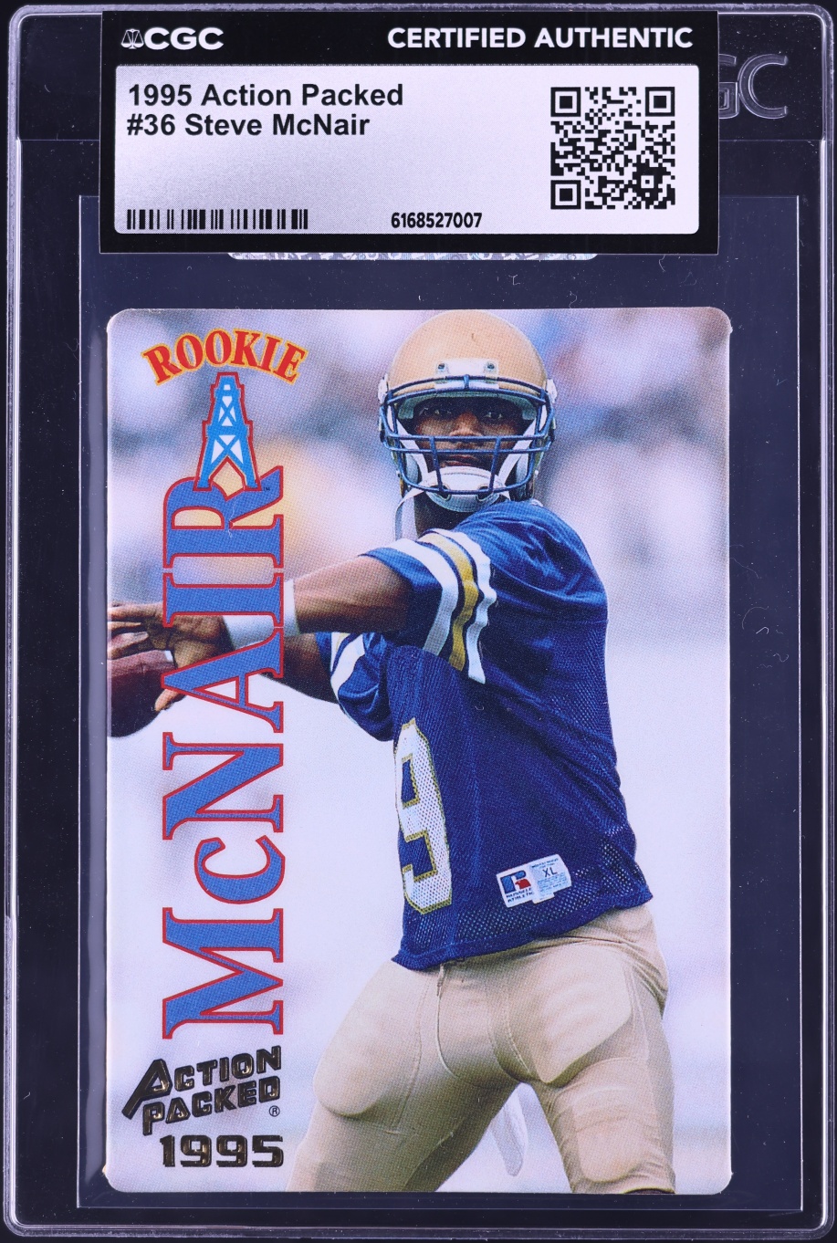 1995 Action Packed Steve McNair ROOKIE #36 CGC AUTH