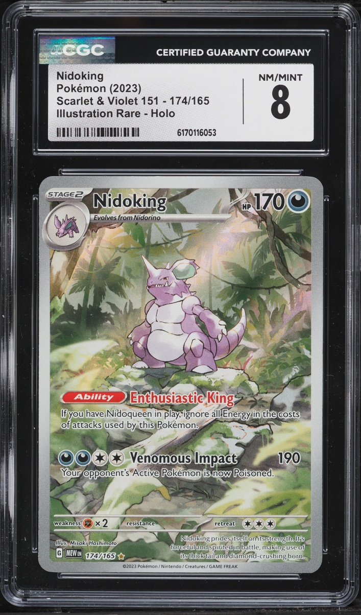 2023 Pokemon Scarlet & Violet 151 IR Nidoking #174 CGC 8 NM-MT
