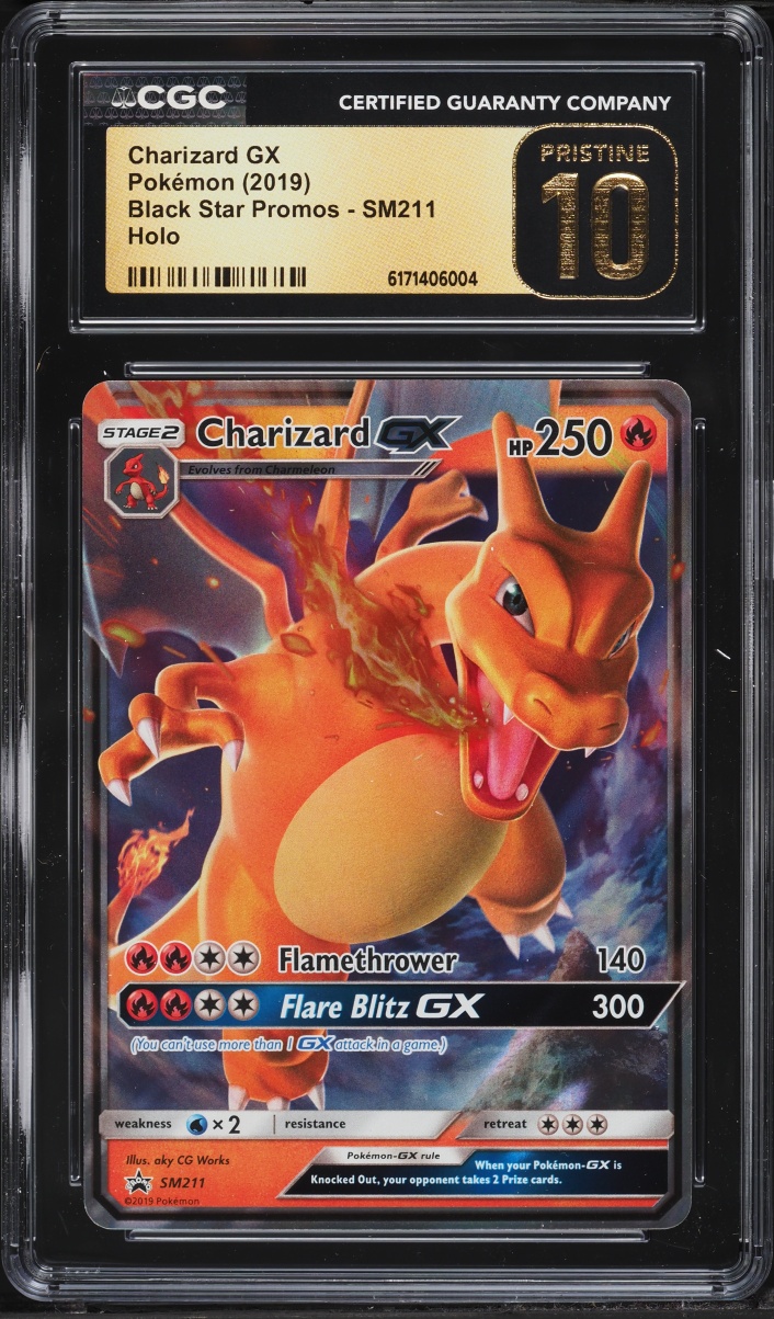 2019 Pokemon Sun & Moon Promo Hidden Fates Holo Charizard GX #SM211 CGC 10 PRISTINE