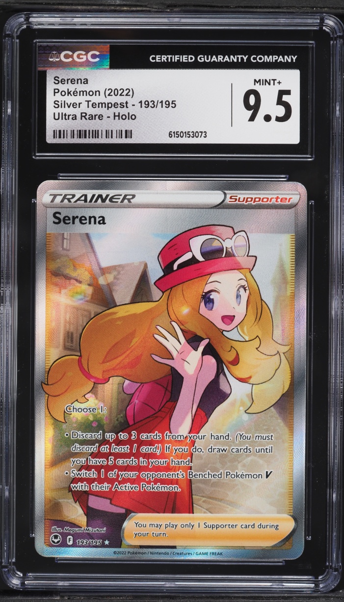 2022 Pokemon Sword & Shield Silver Tempest Full Art Serena #193 CGC 9.5 MINT+