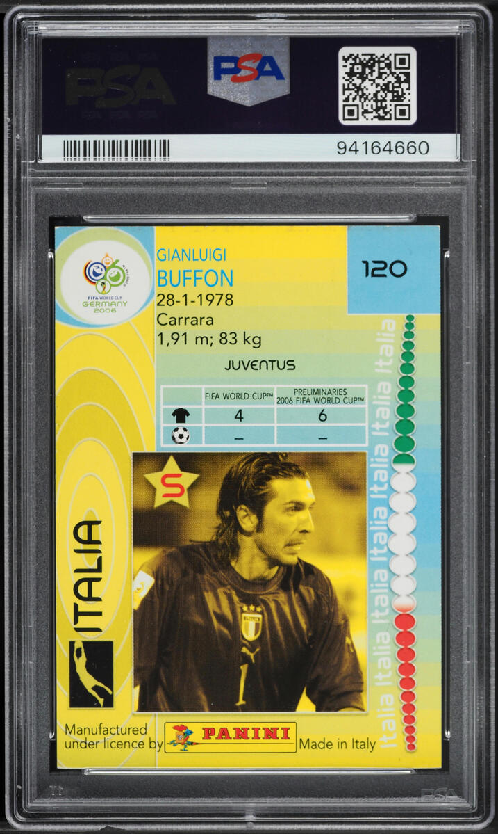 2006 Panini World Cup Germany Gianluigi Buffon #120 PSA 7 NRMT