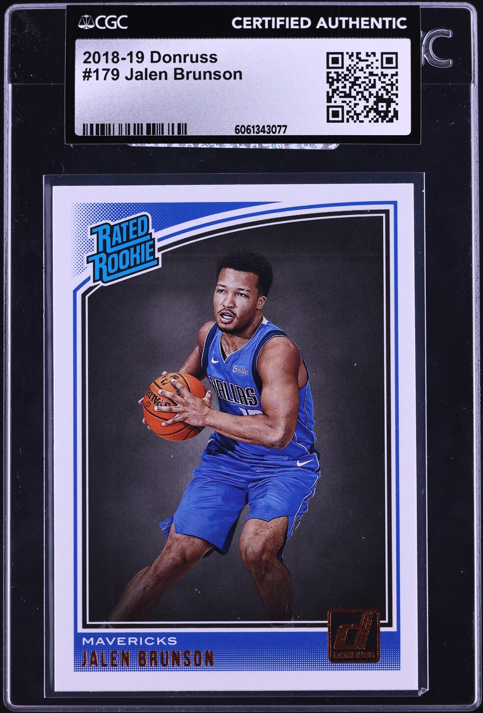 2018 Donruss Basketball Jalen Brunson ROOKIE #179 CGC AUTH