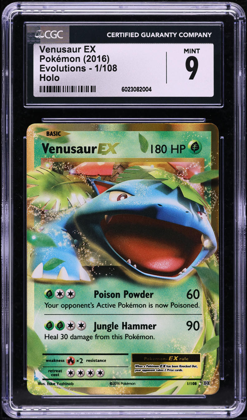 2016 Pokemon XY Evolutions Holo Venusaur EX #1 CGC 9 MINT