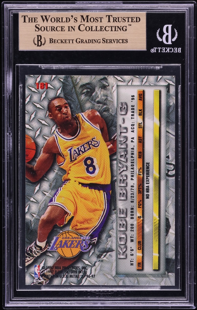 1996 Precious Metal Basketball Kobe Bryant ROOKIE #181 BGS 9.5 GEM MINT - Photo 2