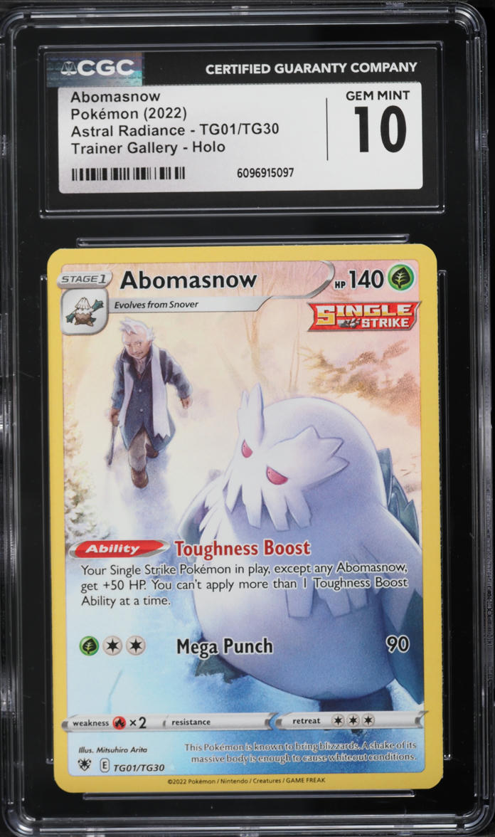 2022 Pokemon Sword & Shield Astral Radiance CHR Abomasnow #TG01 CGC 10 GEM MINT