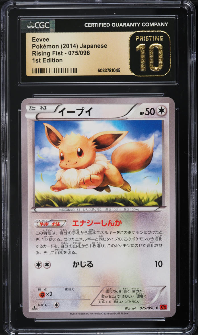 2014 Pokemon Japanese XY Rising Fist 1st Edition Eevee #75 CGC 10 PRISTINE