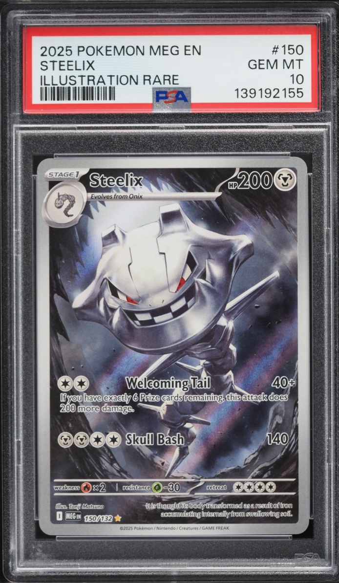 2025 Pokemon Mega Evolution IR Steelix #150 PSA 10 GEM MINT