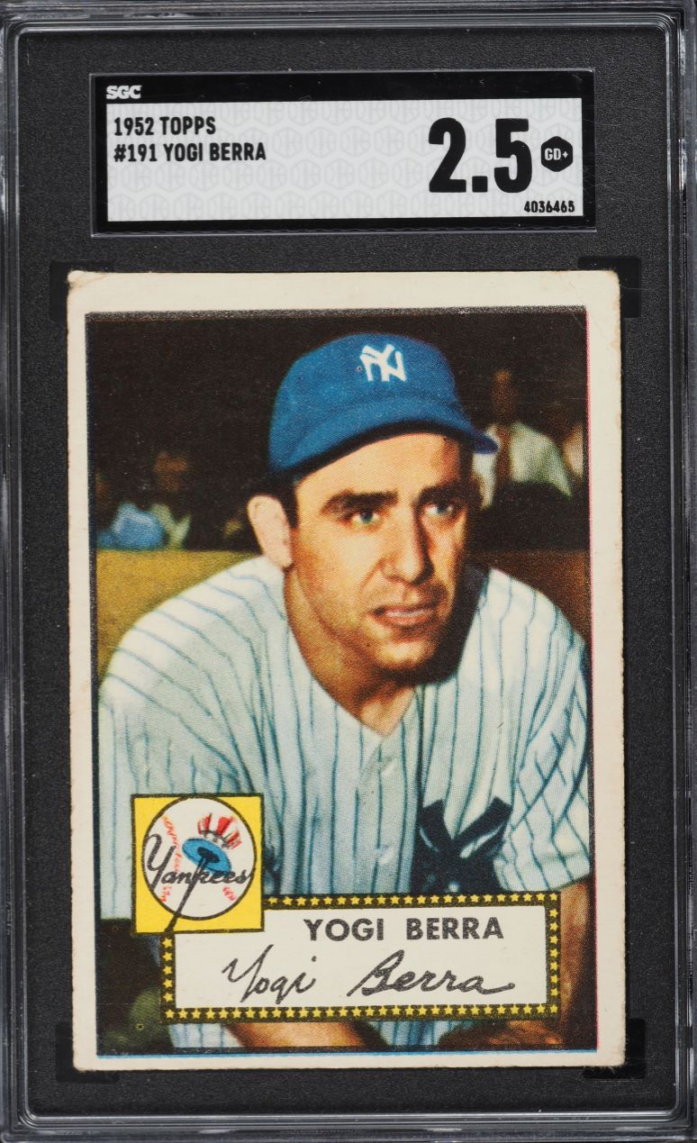 1952 Topps Yogi Berra #191 SGC 2.5 GD+
