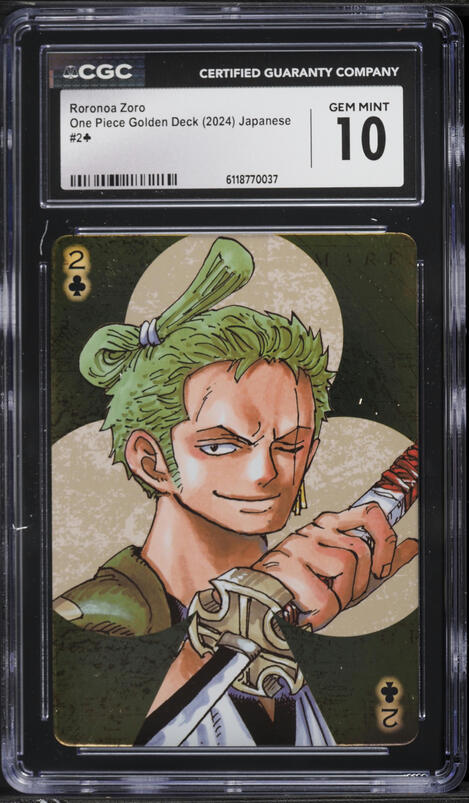 2024 One Piece Japanese Golden Deck Roronoa Zoro #2 CGC 10 GEM