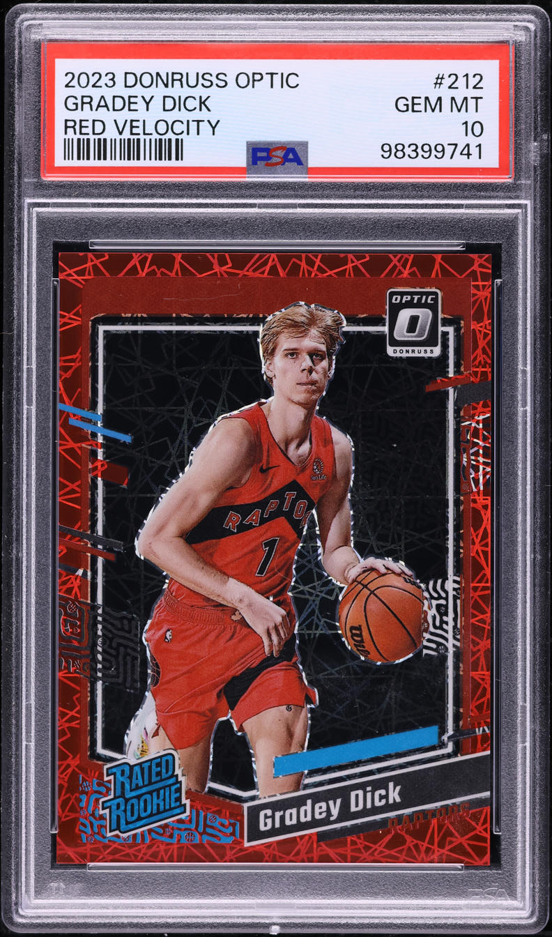 2023 Donruss Optic Red Velocity Gradey Dick ROOKIE #212 PSA 10 GEM MINT