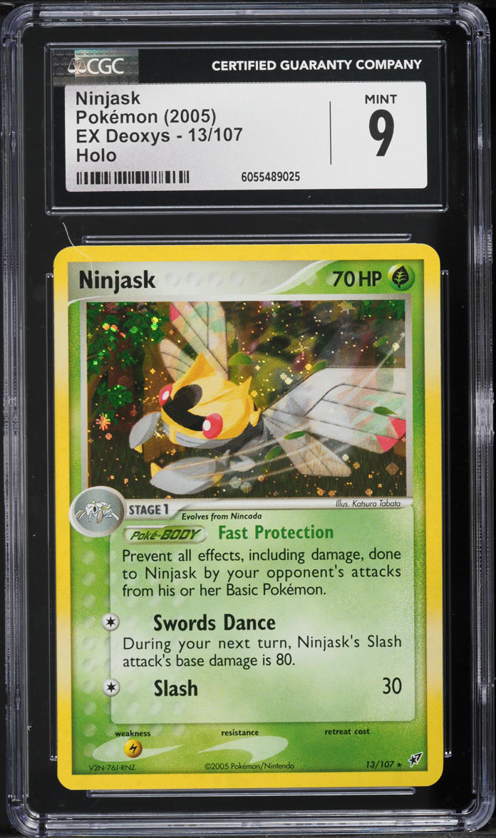 2005 Pokemon EX Deoxys Holo Ninjask #13 CGC 9 MINT