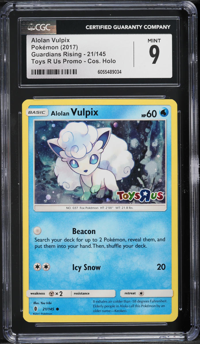 2017 Pokemon SM Guardians Rising Toys R Us Promo Holo Alolan Vulpix #21 CGC 9 MINT
