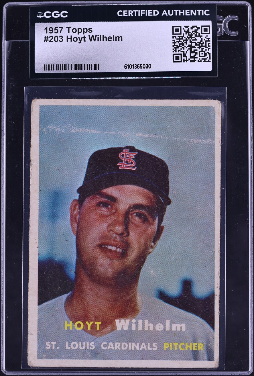 1957 Topps Hoyt Wilhelm #203 CGC AUTH
