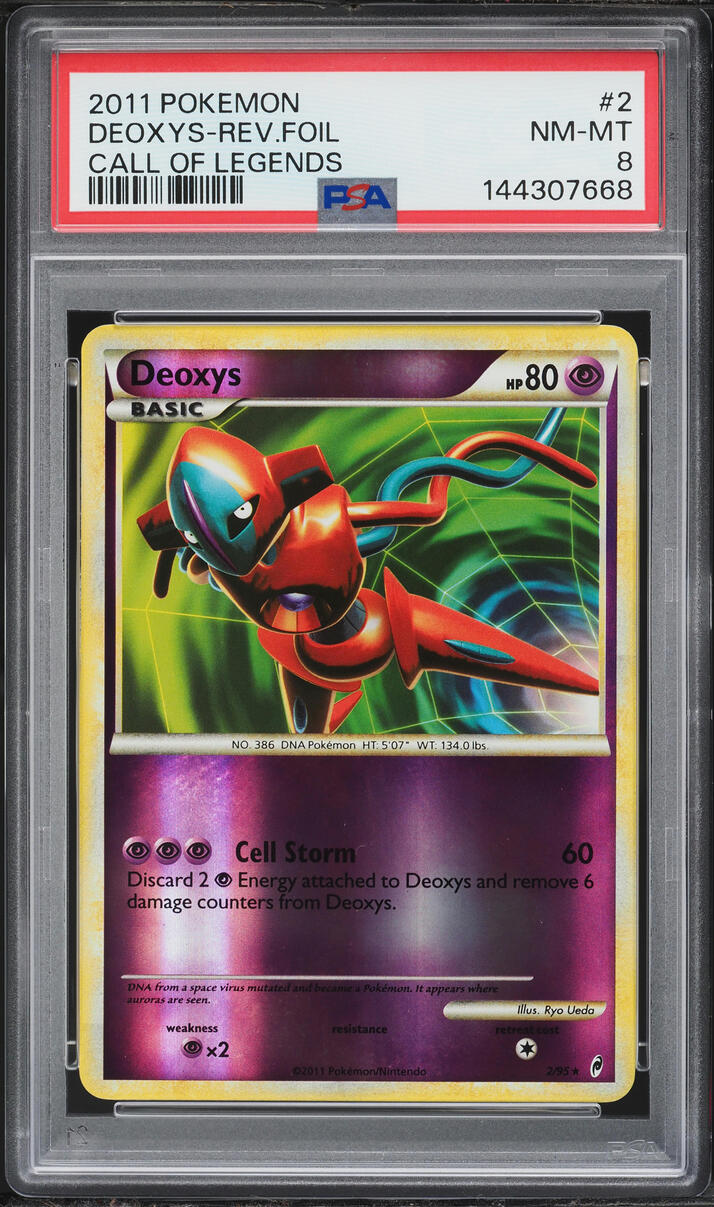 2011 Pokemon Call Of Legends Reverse Holo Deoxys #2 PSA 8 NM-MT