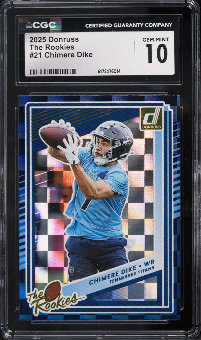 2025 Donruss The Rookies Chimere Dike ROOKIE #21 CGC 10 GEM MINT