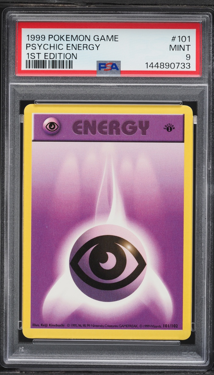 1999 Pokemon Base Set Shadowless 1st Edition Psychic Energy #101 PSA 9 MINT