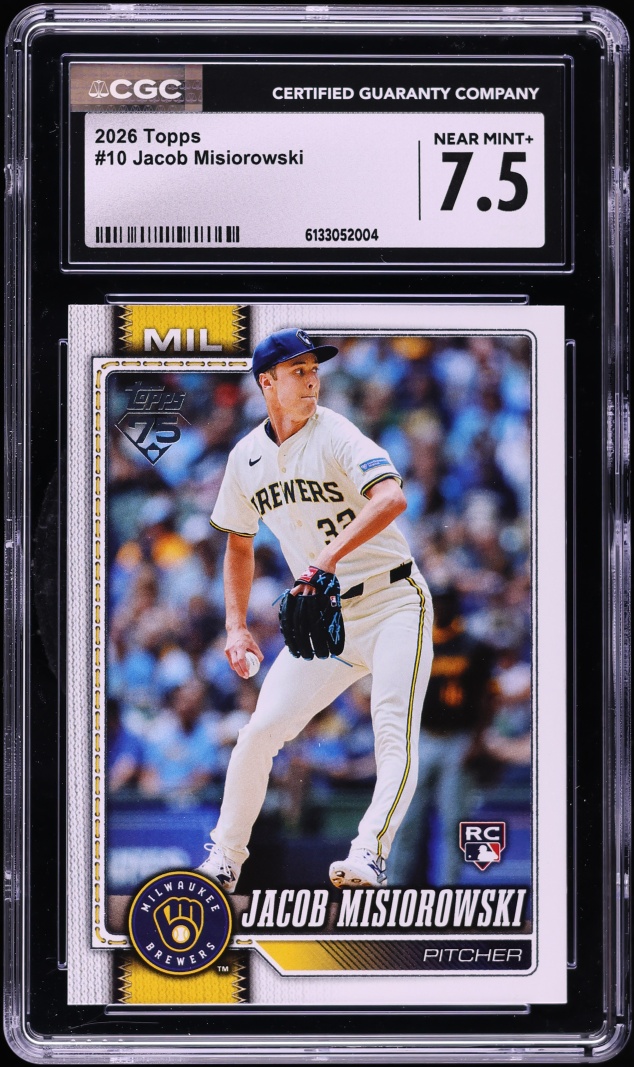 2026 Topps Jacob Misiorowski ROOKIE #10 CGC 7.5 NRMT+