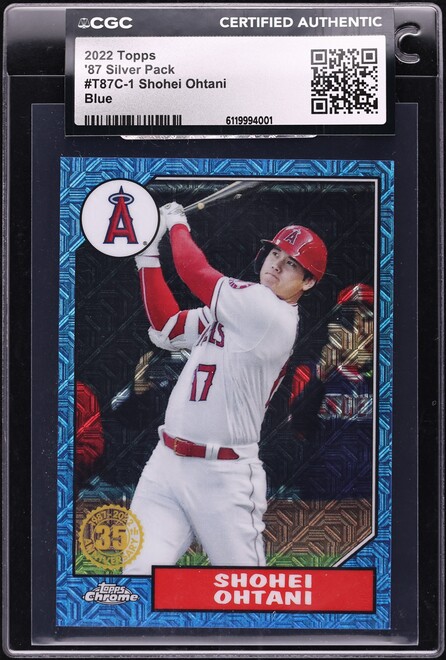 2022 Bowman Chrome Sapphire Orange Refractor Shohei Ohtani /75 #71
