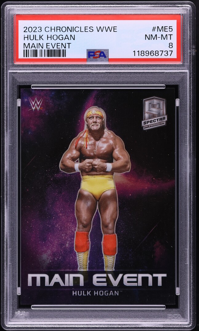 2023 Panini Chronicles WWE Main Event Hulk Hogan #ME5 PSA 8 NM-MT