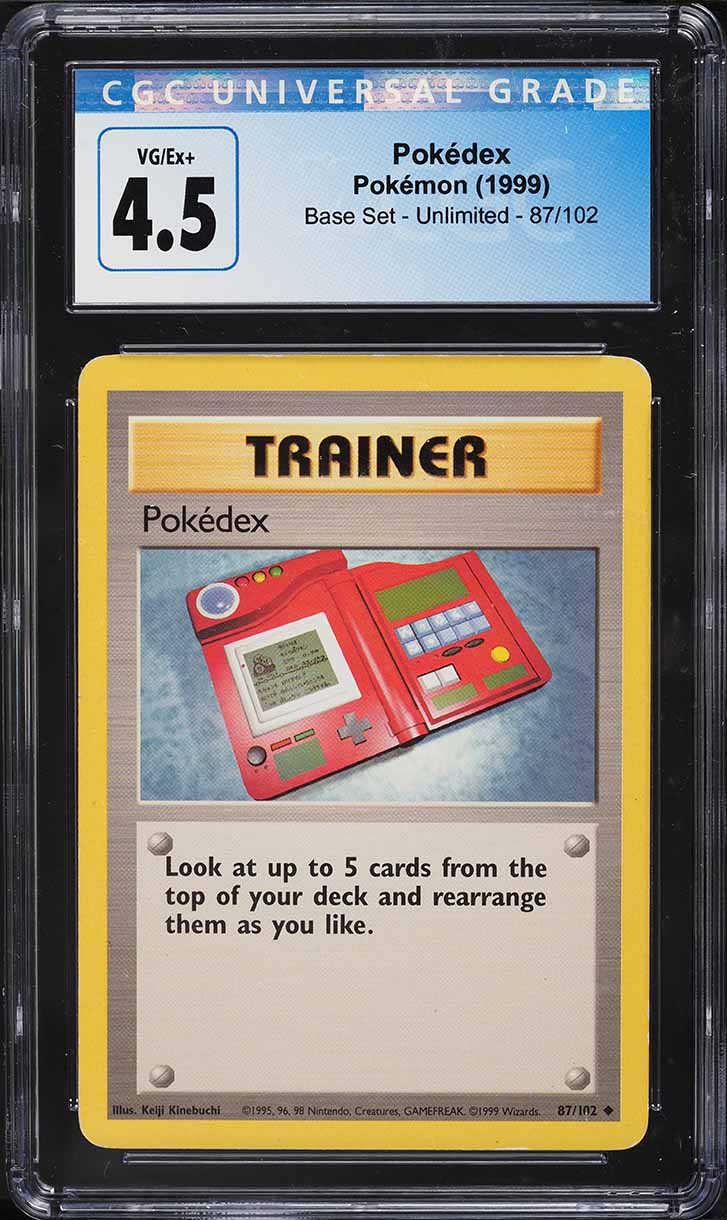 1999 Pokemon Base Set Pokedex #87 CGC 4.5 VGEX+
