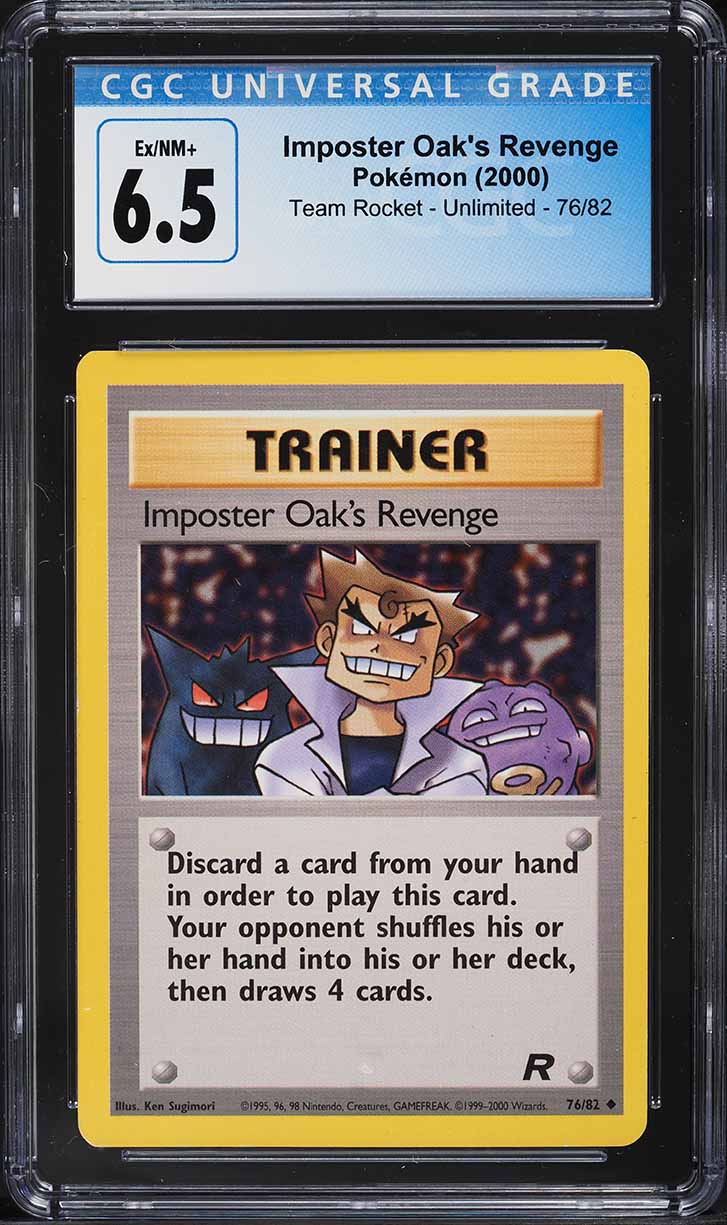 2000 Pokemon Team Rocket Imposter Oak's Revenge #76 CGC 6.5 EXMT+