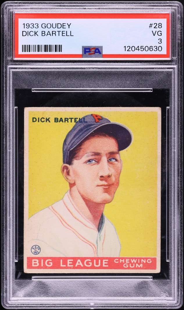 1933 Goudey Dick Bartell #28 PSA 3 VG
