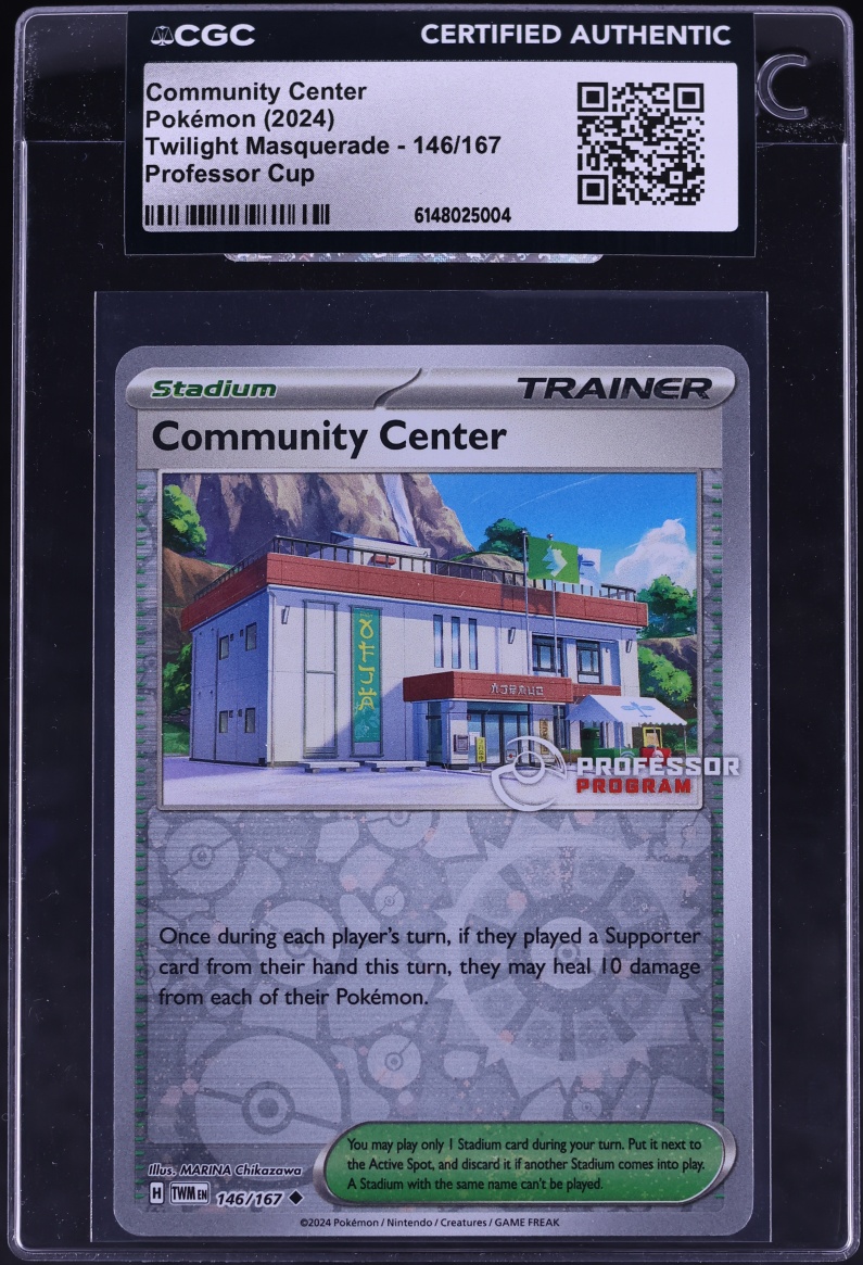 2024 Pokemon Scarlet & Violet Twilight Masquerade Professor Cup Community Center #146 CGC AUTH