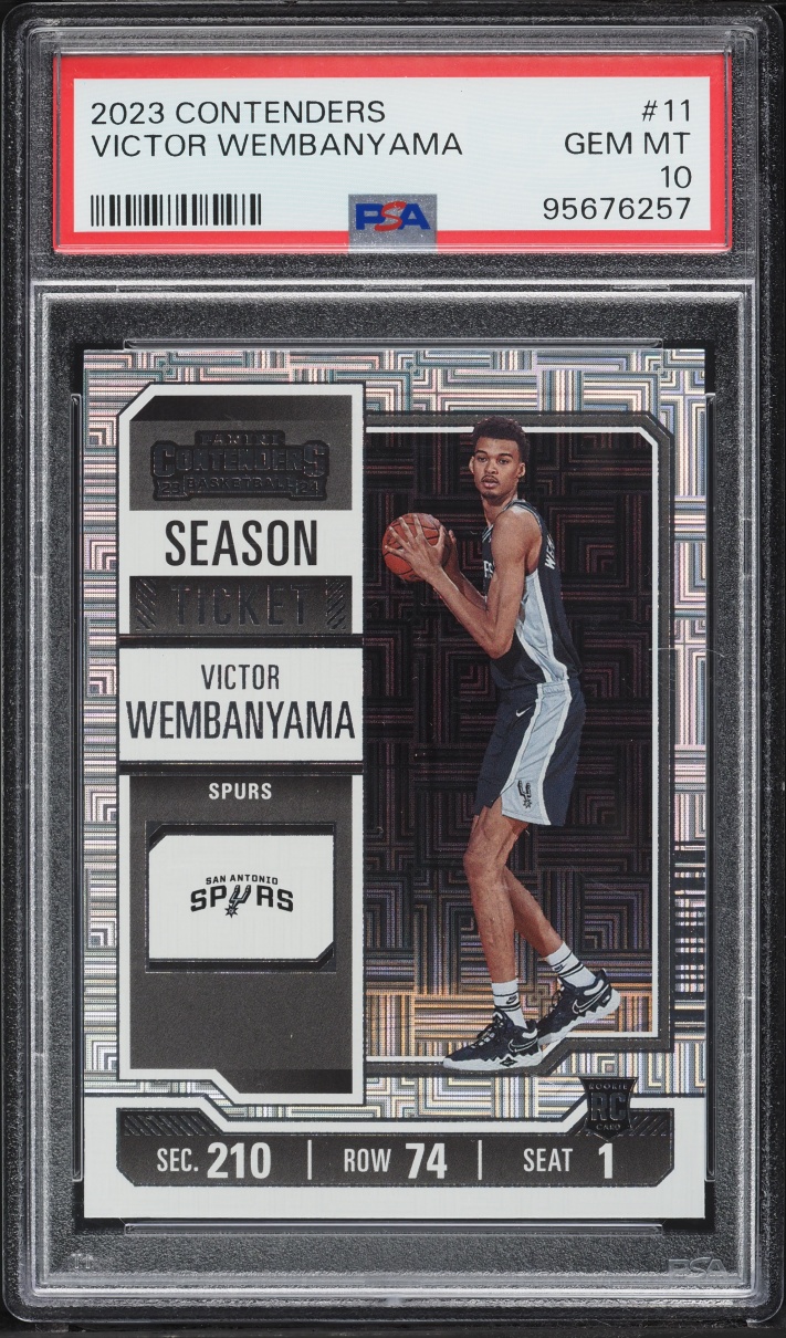 2023 Panini Contenders Ticket Victor Wembanyama ROOKIE #11 PSA 10 GEM MINT
