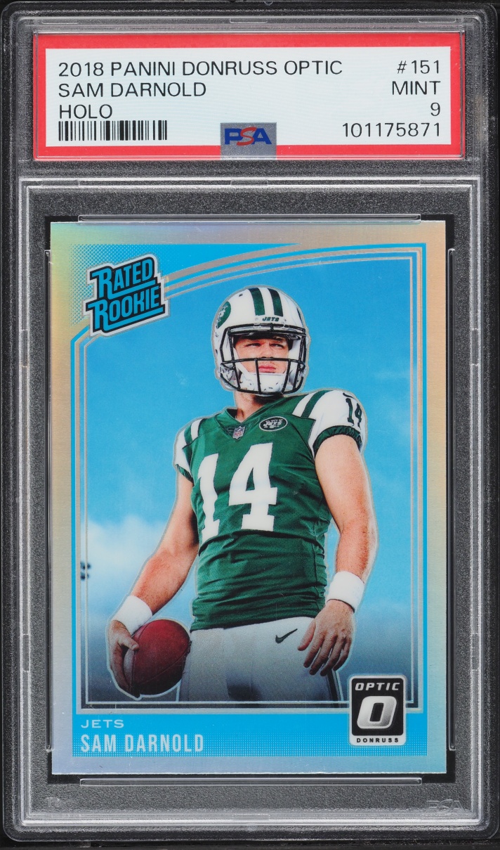 2018 Donruss Optic Holo Sam Darnold ROOKIE #151 PSA 9 MINT