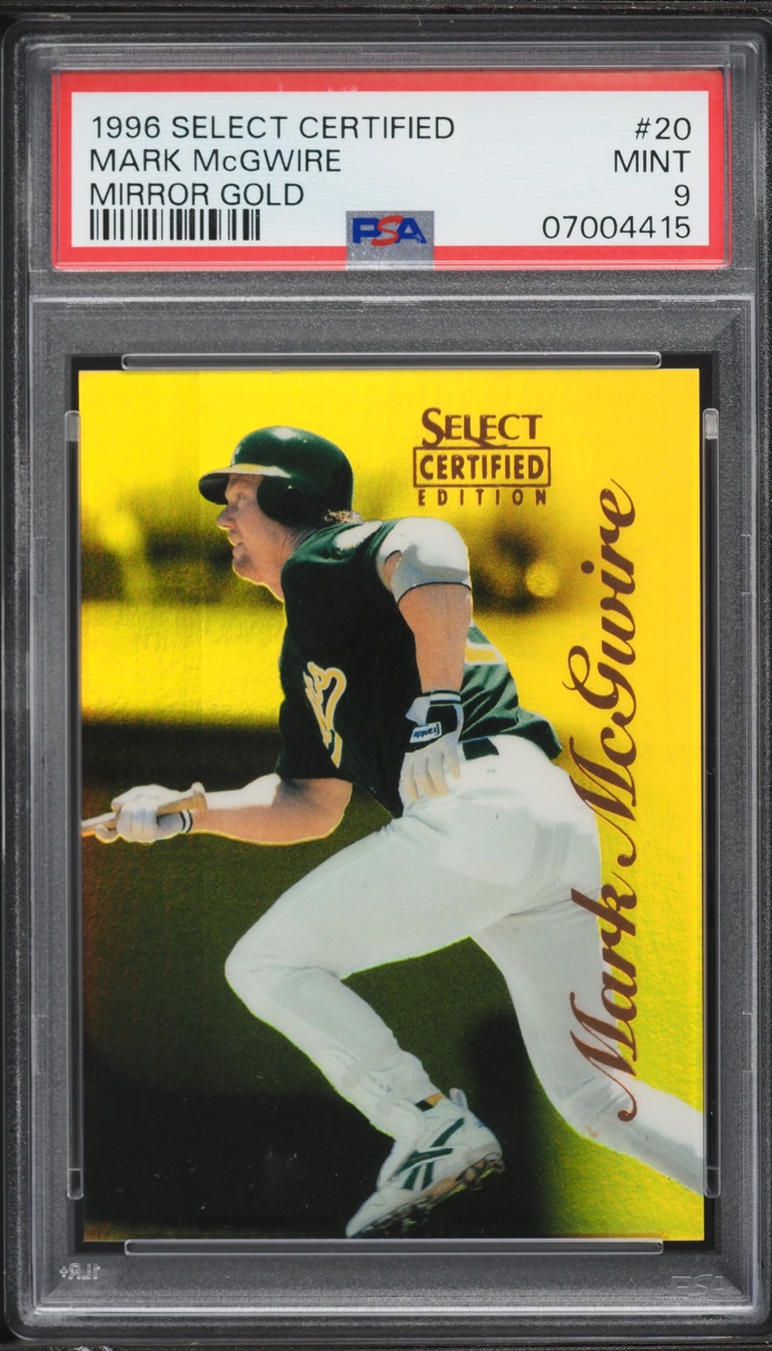 1996 Select Certified Mirror Gold Mark McGwire /30 #20 PSA 9 MINT