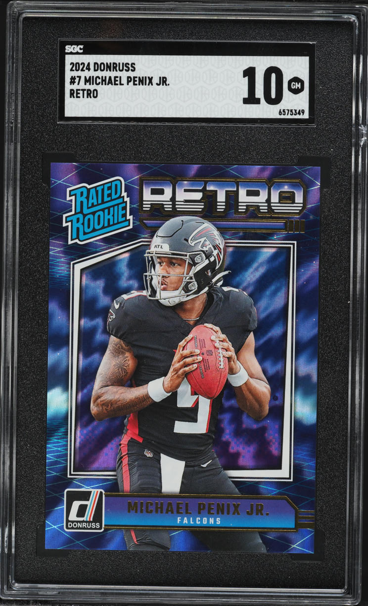 2024 Donruss Retro Michael Penix Jr. ROOKIE #7 SGC 10 GEM MINT