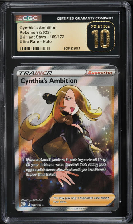 2023 Pokemon SWSH Crown Zenith Full Art Cynthia's Ambition #GG60