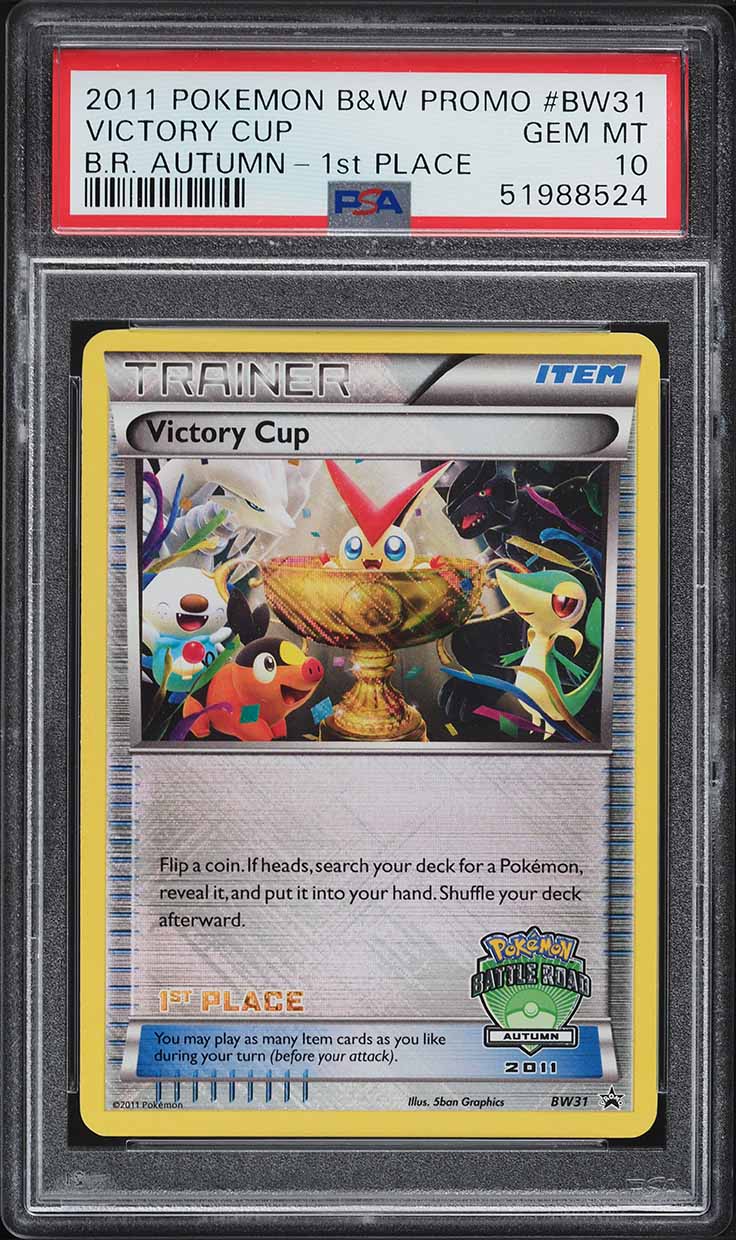2011 Pokemon Black & White Promo Battle Road Autumn 1st Place Victory Cup PSA 10