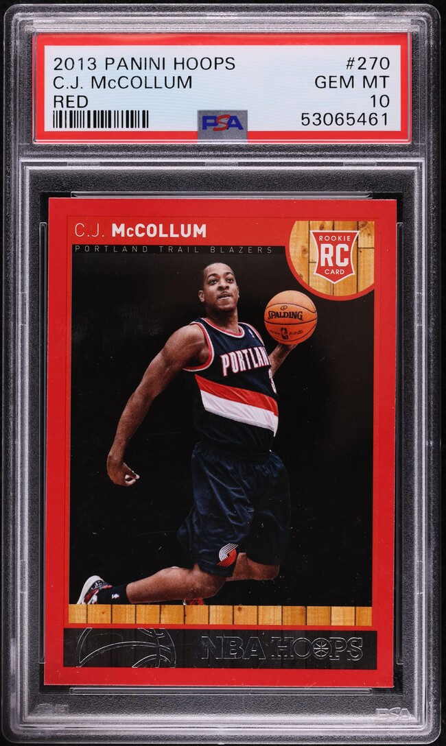 2013 Panini Hoops Red C.J. McCollum ROOKIE #270 PSA 10 GEM MINT - Main Image