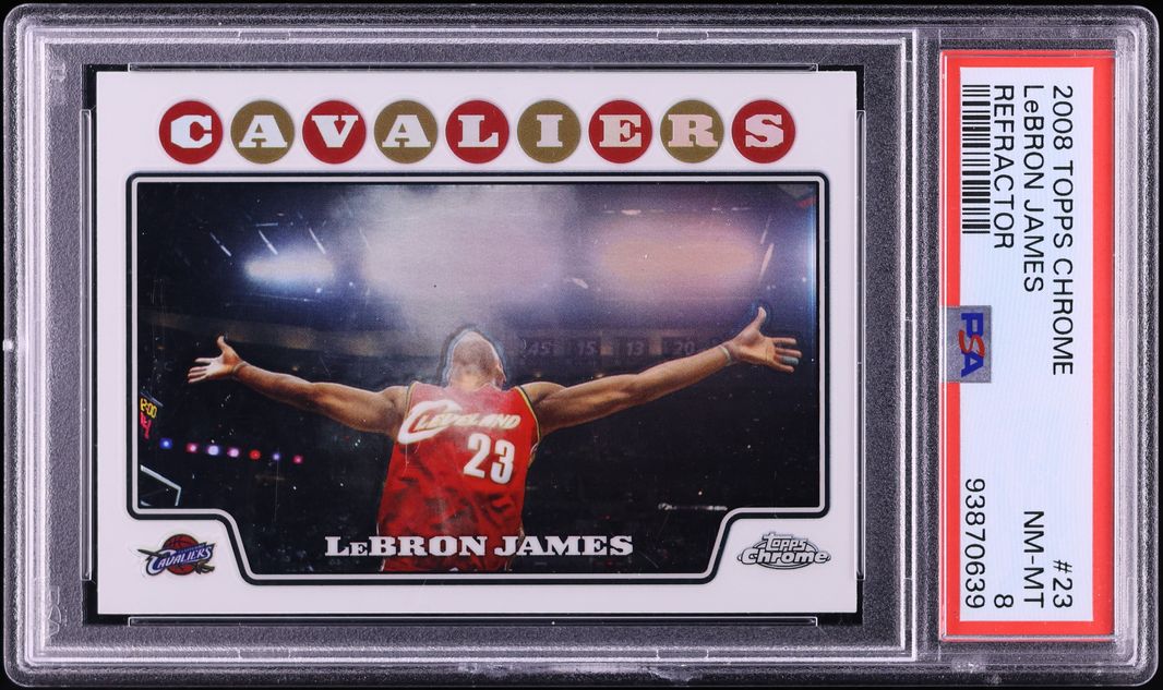 2008 Topps Chrome Refractor LeBron James #23 PSA 8 NM-MT