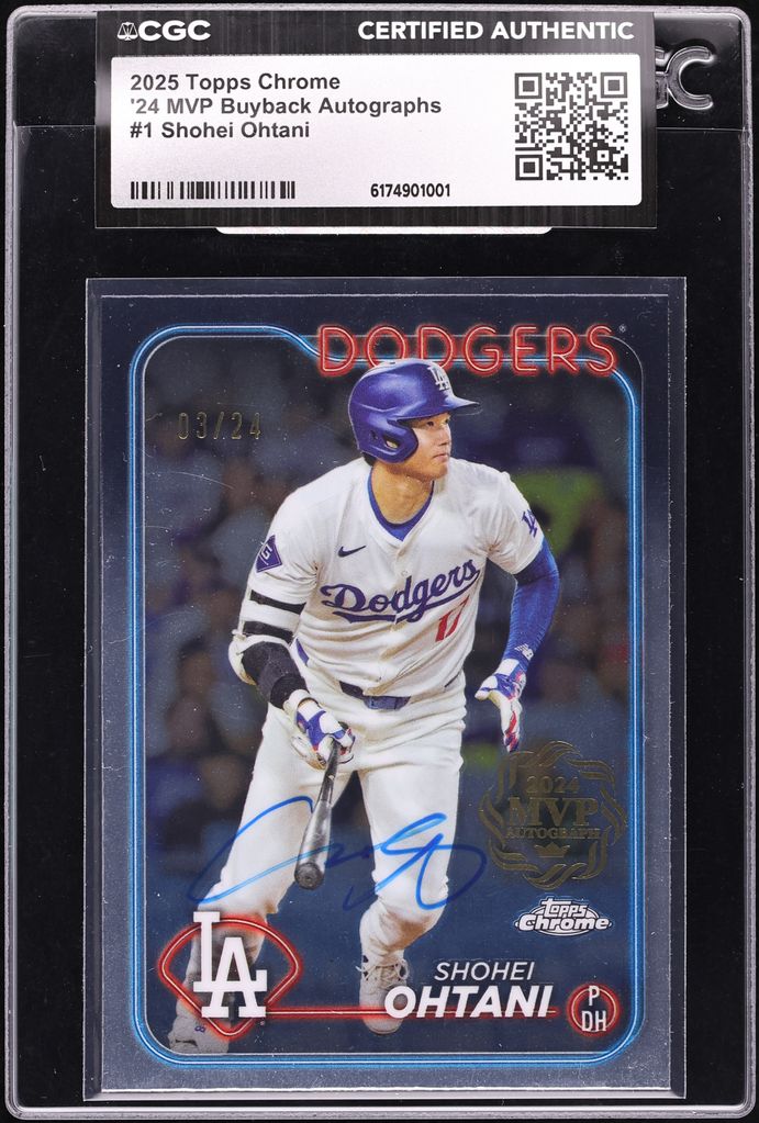 2025 Topps Chrome '24 MVP Buyback Shohei Ohtani AUTO /24 #1 CGC AUTH