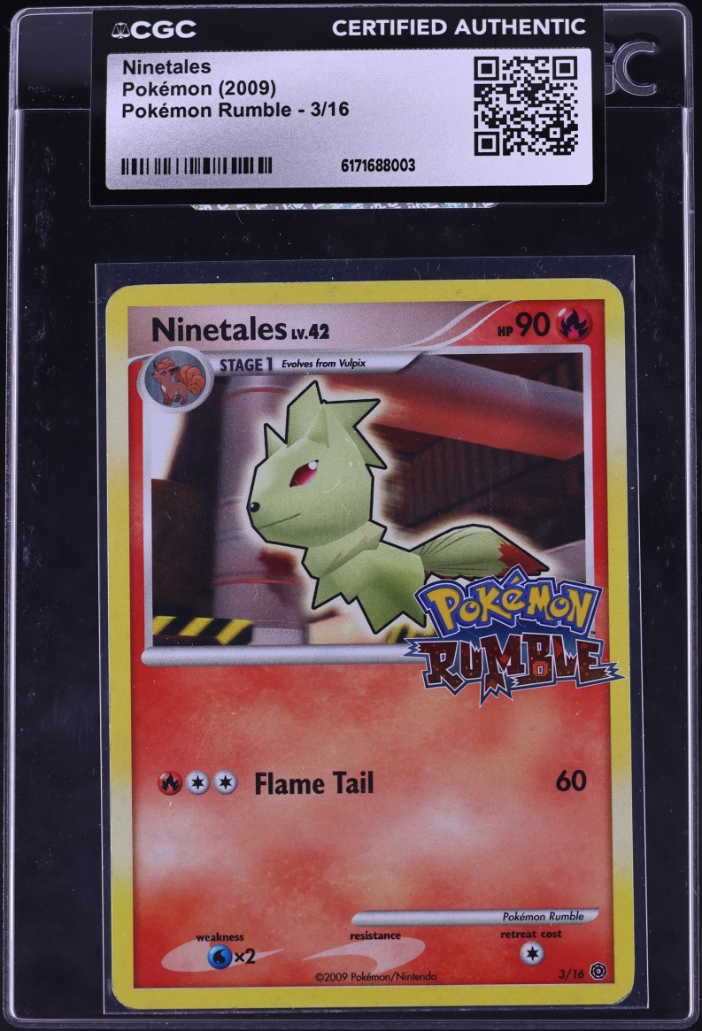 2009 Pokemon Platinum Rumble Ninetales #3 CGC AUTH