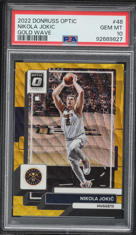 2024 Donruss Optic Downtown Gold Nikola Jokic /10 #9 PSA 10 GEM