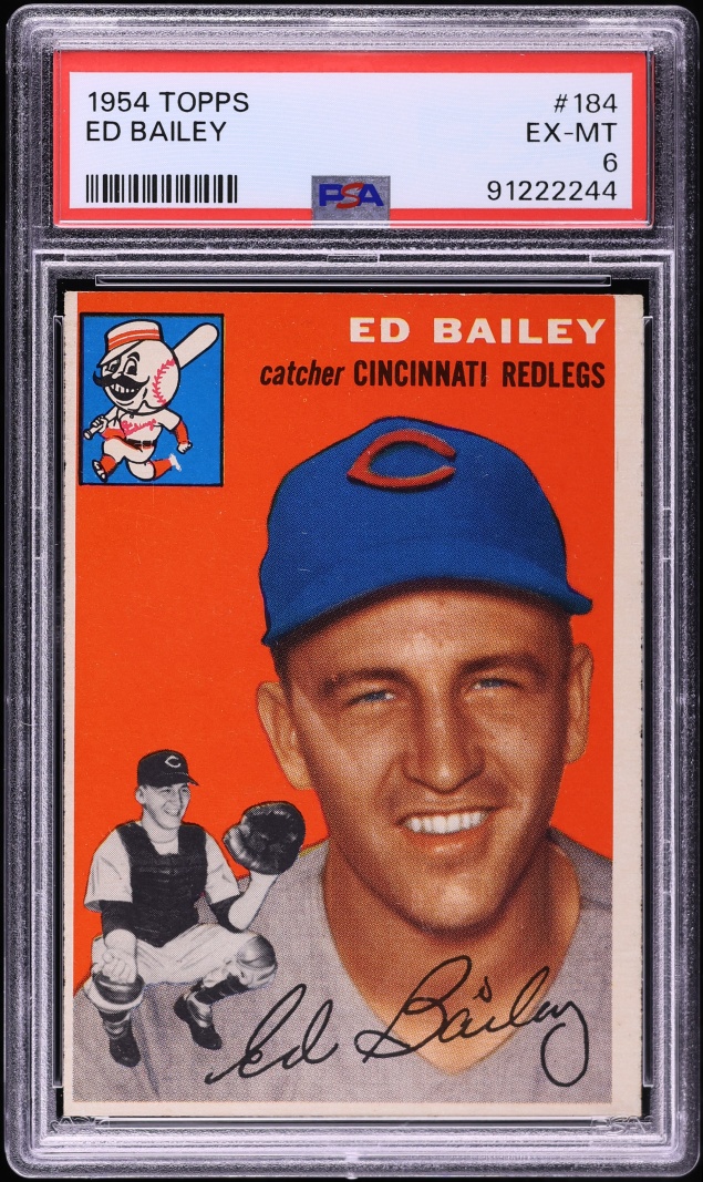 1954 Topps Ed Bailey #184 PSA 6 EXMT