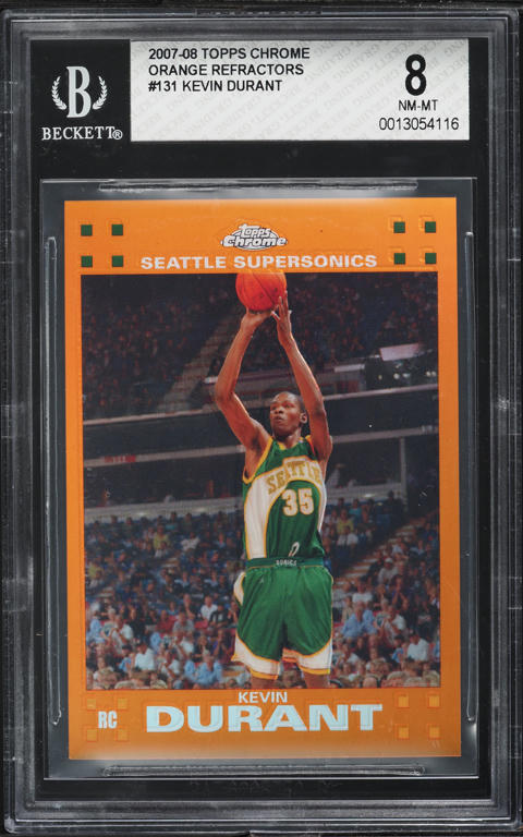 2007 Topps Basketball Kevin Durant ROOKIE RC #2 PSA 8 NM-MT