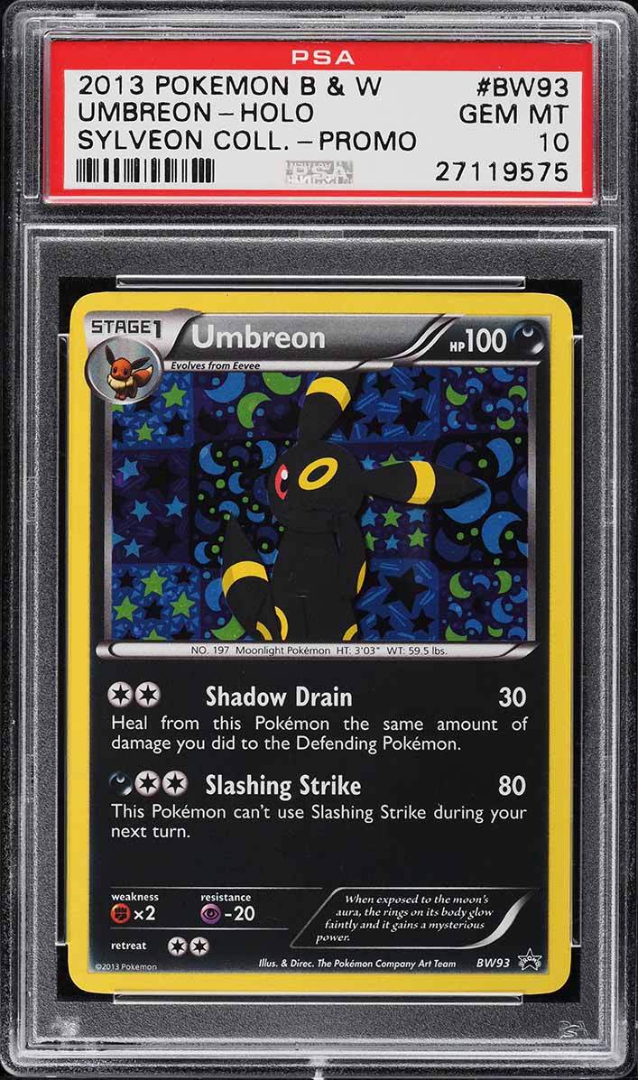 2013 Pokemon Black & White Promo Sylveon Collection Umbreon #BW93 PSA 10