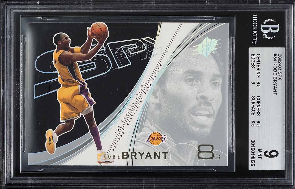 2002 SPx Basketball Kobe Bryant #34 BGS 9 MINT